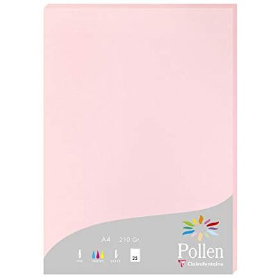 Clairefontaine 24281C Packung mit 25 Karten Pollen 210g, DIN A4, 21 x 29,7cm, Rosa Clairefontaine 24281C Packung mit 25 Karten Pollen 210g, DIN A4, 21 x 29,7cm, Rosa