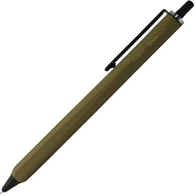 オート OHTO Kugelschreiber GS2 aus Aluminium und Clip aus Messing in der Farbe Khaki, Strichbreite: 0,5 mm, GS02-G5-KK オート OHTO Kugelschreiber GS2 aus Aluminium und Clip aus Messing in der Farbe Khaki, Strichbreite: 0,5 mm, GS02-G5-KK