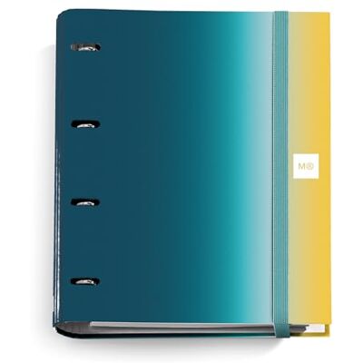 Miquelrius Ringbuch A4, Ringbuch mit 4 Ringen + 100 Blatt 90 g/m² kariert 5 mm kariert, Ordner mit Gummizugverschluss, Aurora Iceland Collection Miquelrius Ringbuch A4, Ringbuch mit 4 Ringen + 100 Blatt 90 g/m² kariert 5 mm kariert, Ordner mit Gummizugverschluss, Aurora Iceland Collection