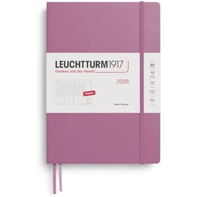 LEUCHTTURM1917 372754 Wochenplaner Composition (B5) 2026, Dusty Rose, Englisch LEUCHTTURM1917 372754 Wochenplaner Composition (B5) 2026, Dusty Rose, Englisch