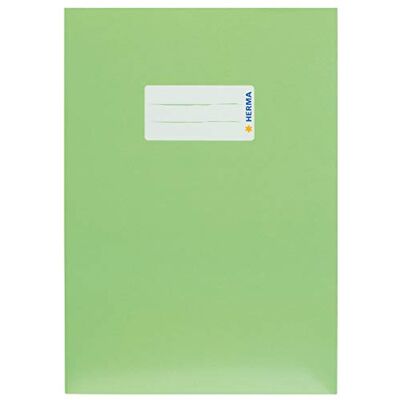 Herma 19766 Heftumschläge A5 Karton Hellgrün, 10 Stück, Hefthüllen mit Beschriftungsfeld aus stabilem & extra starkem Papier, Heftschoner Set für Schulhefte, farbig Herma 19766 Heftumschläge A5 Karton Hellgrün, 10 Stück, Hefthüllen mit Beschriftungsfeld aus stabilem & extra starkem Papier, Heftschoner Set für Schulhefte, farbig