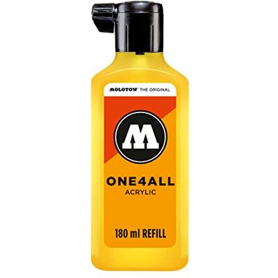 Molotow ONE4ALL Refill Acryl, Farbe 006 zink gelb 180 ml, Nachfülltinte für Permanentmarker Molotow ONE4ALL Refill Acryl, Farbe 006 zink gelb 180 ml, Nachfülltinte für Permanentmarker