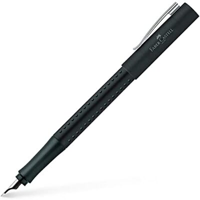 Faber-Castell Füller GRIP 2011 Feder M Schwarz Füllfederhalter mit ergonomische Griffzone und Edelstahlfeder für besonders weiches Schreiben Faber-Castell Füller GRIP 2011 Feder M Schwarz Füllfederhalter mit ergonomische Griffzone und Edelstahlfeder für besonders weiches Schreiben
