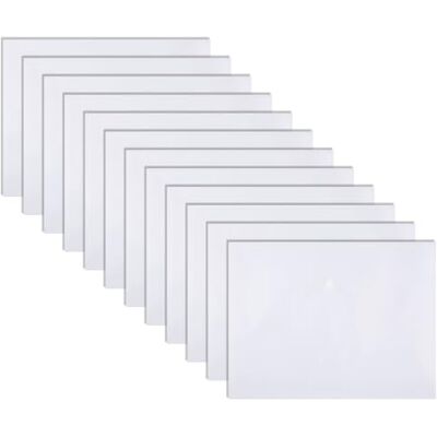 DONAU Dokumententasche mit Klettverschluss, A4 12 Stück, Transparent, Druckknopf Dokumentenmappe, PP öko/Kunststoff, 180 μm DONAU Dokumententasche mit Klettverschluss, A4 12 Stück, Transparent, Druckknopf Dokumentenmappe, PP öko/Kunststoff, 180 μm