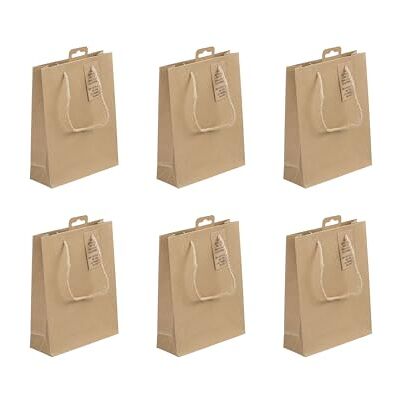 Clairefontaine 28800-0Cpack Packung 6 Geschenktasche Tüte Kraft, Format S (17x6x22cm), 210g, Kartonbraun, Geeignet für Parfum und kleine Geschenke, 1 Pack Clairefontaine 28800-0Cpack Packung 6 Geschenktasche Tüte Kraft, Format S (17x6x22cm), 210g, Kartonbraun, Geeignet für Parfum und kleine Geschenke, 1 Pack