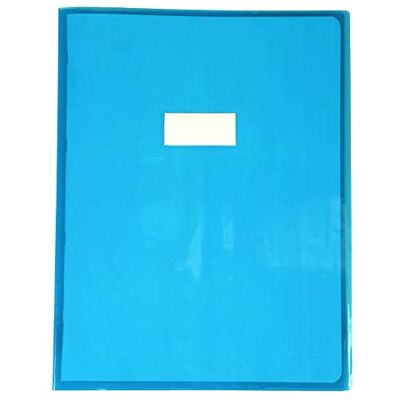 Calligraphe Clairefontaine 73402C Heftumschlag Cristalux DIN A4+ 24x32 cm, mit Etikettenhalter, Blau Transparent, 1 Stück Calligraphe Clairefontaine 73402C Heftumschlag Cristalux DIN A4+ 24x32 cm, mit Etikettenhalter, Blau Transparent, 1 Stück