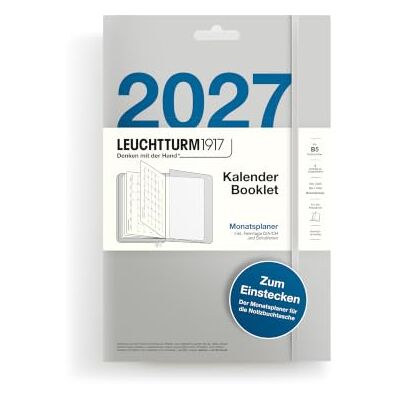 LEUCHTTURM1917 Kalender Booklet 2027, Monatsplaner, Composition (B5), Deutsch, Kalenderübersichten 2026/2027/2028, Monatsübersicht 12.2026-03.2028 LEUCHTTURM1917 Kalender Booklet 2027, Monatsplaner, Composition (B5), Deutsch, Kalenderübersichten 2026/2027/2028, Monatsübersicht 12.2026-03.2028