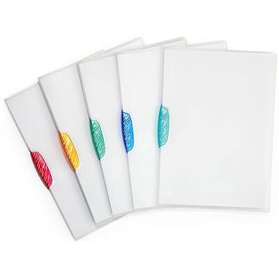 Durable Swingclip Klemm-Mappe, A4, 25 Stück, PP, sortiert, 226000 Klemmhefter für 1-30 Blatt für Unterlagen & Angebote, schwenkbare Kunststoffklemme, ohne Lochung nutzbar, Made in Poland Durable Swingclip Klemm-Mappe, A4, 25 Stück, PP, sortiert, 226000 Klemmhefter für 1-30 Blatt für Unterlagen & Angebote, schwenkbare Kunststoffklemme, ohne Lochung nutzbar, Made in Poland