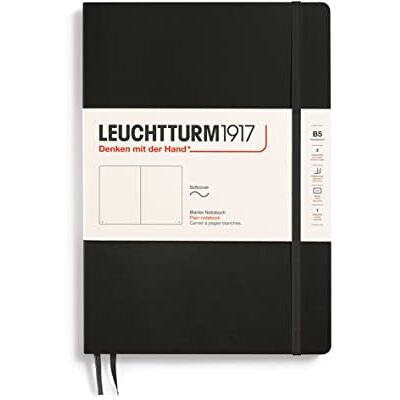 LEUCHTTURM1917 349295 Notizbuch, Softcover, 123 nummerierte Seiten, Schwarz, Composition (B5) LEUCHTTURM1917 349295 Notizbuch, Softcover, 123 nummerierte Seiten, Schwarz, Composition (B5)