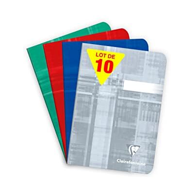 Clairefontaine 3642C Packung mit 10 Heften DIN A6, geheftet, kariert, 90 g, 48 Blatt, farbig sortiert, 1 Pack Clairefontaine 3642C Packung mit 10 Heften DIN A6, geheftet, kariert, 90 g, 48 Blatt, farbig sortiert, 1 Pack