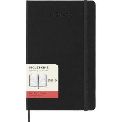 Moleskine Tageskalender 2026–2027 – 18-Monats-Kalender mit Hartcover und Gummibandverschluss, Farbe Schwarz, Large-Format 13 x 21 cm Moleskine Tageskalender 2026–2027 – 18-Monats-Kalender mit Hartcover und Gummibandverschluss, Farbe Schwarz, Large-Format 13 x 21 cm
