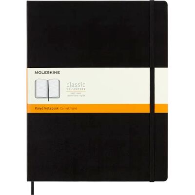 Moleskine Notizbuch Classic Hardcover Liniertes Notizbuch, XX-Large, Schwarz Moleskine Notizbuch Classic Hardcover Liniertes Notizbuch, XX-Large, Schwarz