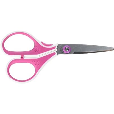 WEDO 9755009 Edelstahlschere Cut-it (13 cm gebürstet, Spezialschliff ergonomische Softtouch-griffe) pink/weiß WEDO 9755009 Edelstahlschere Cut-it (13 cm gebürstet, Spezialschliff ergonomische Softtouch-griffe) pink/weiß