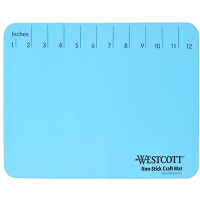 Westcott E-16814 00 Bastelunterlage, Silikon, 22,7 x 30,4 cm, blau Westcott E-16814 00 Bastelunterlage, Silikon, 22,7 x 30,4 cm, blau