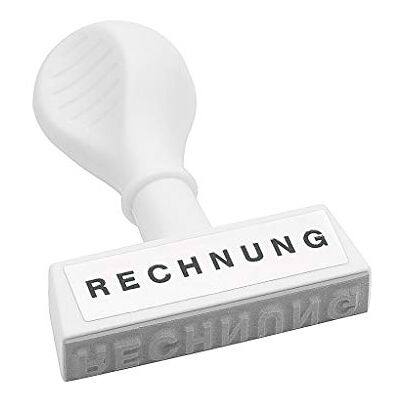 WEDO 19327 Lagertext Stempel Rechnung, Kunststoff, Abdruckbreite 45 mm ergonomischer Griff, weiß WEDO 19327 Lagertext Stempel Rechnung, Kunststoff, Abdruckbreite 45 mm ergonomischer Griff, weiß