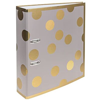Interdruk Lever Arch File A4 75 mm Metallic Design Satin Gold Dots Interdruk Lever Arch File A4 75 mm Metallic Design Satin Gold Dots