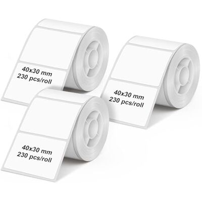 Olympia Label 3er-Pack für PM220 40 × 30 mm 690 Etiketten wasserfest & abriebfest Etiketten für Etikettendrucker PM220 Olympia Label 3er-Pack für PM220 40 × 30 mm 690 Etiketten wasserfest & abriebfest Etiketten für Etikettendrucker PM220