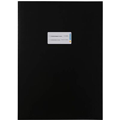 Herma 19745 Heftumschläge A4 Karton Schwarz, 10 Stück, Hefthüllen mit Beschriftungsfeld aus stabilem & extra starkem Papier, Heftschoner Set für Schulhefte, farbig Herma 19745 Heftumschläge A4 Karton Schwarz, 10 Stück, Hefthüllen mit Beschriftungsfeld aus stabilem & extra starkem Papier, Heftschoner Set für Schulhefte, farbig