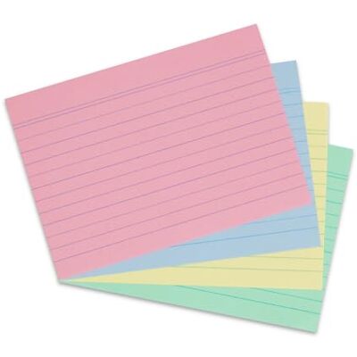 Herlitz 10836211 Karteikarte (A6, liniert) 200 Stück grün/gelb/rot/blau Herlitz 10836211 Karteikarte (A6, liniert) 200 Stück grün/gelb/rot/blau