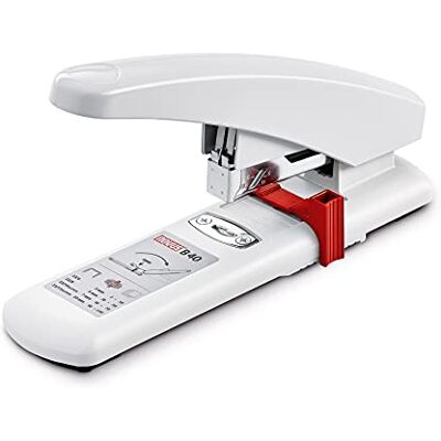 Novus B 40 Blockheftgerät (Bürotacker mit variabler Einlegetiefe bis 55 mm, 100 Blatt, Antiblockiersystem) lichtgrau Novus B 40 Blockheftgerät (Bürotacker mit variabler Einlegetiefe bis 55 mm, 100 Blatt, Antiblockiersystem) lichtgrau