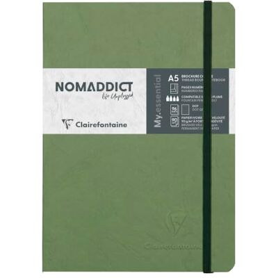 Clairefontaine 793433C Kladde Nomaddict My Essentials A5 96 Blatt dot Grün Clairefontaine 793433C Kladde Nomaddict My Essentials A5 96 Blatt dot Grün