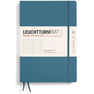 LEUCHTTURM1917 366181 Notizbuch Composition (B5), Hardcover, 219 nummerierte Seiten, Stone Blue, Dotted LEUCHTTURM1917 366181 Notizbuch Composition (B5), Hardcover, 219 nummerierte Seiten, Stone Blue, Dotted