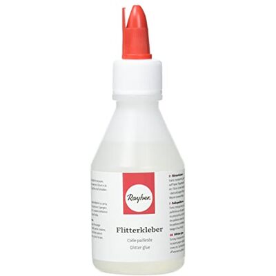 Rayher 30234000 Flitter-Kleber, Linerverschluss, Flasche 100 ml (106 g) Flitter Klebstoff, Weiß Rayher 30234000 Flitter-Kleber, Linerverschluss, Flasche 100 ml (106 g) Flitter Klebstoff, Weiß