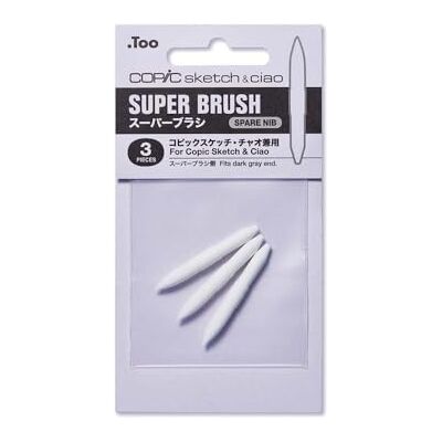 Copic Sketch Ersatz-Spitzen Super Brush, 3 Stück Copic Sketch Ersatz-Spitzen Super Brush, 3 Stück