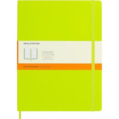 Moleskine Classic Notebook, Notizbuch Mit Linierten Seiten, Softcover Mit Gummiband, Farbe Zitronengrün, XL 19 x 25 cm, 192 Seiten Moleskine Classic Notebook, Notizbuch Mit Linierten Seiten, Softcover Mit Gummiband, Farbe Zitronengrün, XL 19 x 25 cm, 192 Seiten
