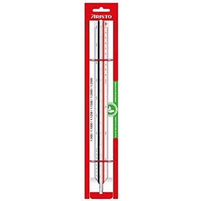 Aristo AR23705EB College Dreikant Maßstab (Reduktion 1:500 :1000 :1250 :1500 :2000 :2500, Kunststoff, 30 cm lang) für Vermessung (C) Aristo AR23705EB College Dreikant Maßstab (Reduktion 1:500 :1000 :1250 :1500 :2000 :2500, Kunststoff, 30 cm lang) für Vermessung (C)