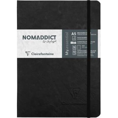 Clairefontaine 793431C Heft Nomaddict My Essentials A5 96 Blatt dot Schwarz Clairefontaine 793431C Heft Nomaddict My Essentials A5 96 Blatt dot Schwarz