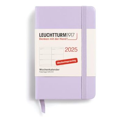 LEUCHTTURM1917 370558 Wochenkalender Mini (A7) 2025, Lilac, Deutsch LEUCHTTURM1917 370558 Wochenkalender Mini (A7) 2025, Lilac, Deutsch