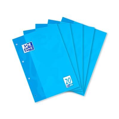 Oxford Schule Schulblock A4 blanko, Lineatur 20, 50 Blatt, kopfgeleimt, 5 Stück Oxford Schule Schulblock A4 blanko, Lineatur 20, 50 Blatt, kopfgeleimt, 5 Stück