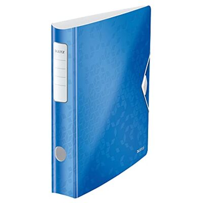 Leitz Qualitäts-Ordner 180° Active WOW, A4, Schmal, Abgerundeter Rücken, 6,5 cm breit, Gummibandverschluss, Leichtes Polyfoam, Plastik-Ordner, WOW Serie, Blau, 11070036 Leitz Qualitäts-Ordner 180° Active WOW, A4, Schmal, Abgerundeter Rücken, 6,5 cm breit, Gummibandverschluss, Leichtes Polyfoam, Plastik-Ordner, WOW Serie, Blau, 11070036
