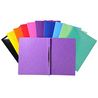 Exacompta 380800B Schnellhefter (Iderama, beschichteter Premium-Manila-Karton, wasserabweisend, 355g, A4+, 24 x 32 cm) 25 Stück zufällige farben (farbig sortiert, 25 Stück) Exacompta 380800B Schnellhefter (Iderama, beschichteter Premium-Manila-Karton, wasserabweisend, 355g, A4+, 24 x 32 cm) 25 Stück zufällige farben (farbig sortiert, 25 Stück)