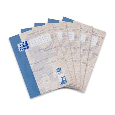 Oxford Schulheft A4 Recycling, 16 Blatt, Lineatur 25, liniert, 5 Stück Oxford Schulheft A4 Recycling, 16 Blatt, Lineatur 25, liniert, 5 Stück