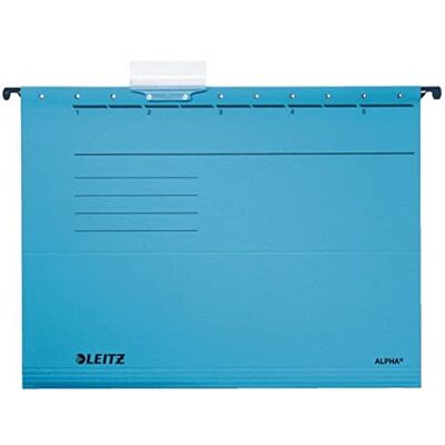 Leitz Hängemappe Alpha , Colorspankarton, 5 Stück, Blau, 19853015 Leitz Hängemappe Alpha , Colorspankarton, 5 Stück, Blau, 19853015