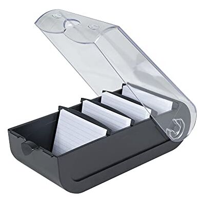 Exacompta 5331423D Lernkartei Bunnybox Schwarz DIN A8 quer inklusive 100 Karteikarten. Originelle Karteikartenbox zum einfachen Vokabeln lernen dank 5-Fächer-Lernsystem für 600 Karteikarten Exacompta 5331423D Lernkartei Bunnybox Schwarz DIN A8 quer inklusive 100 Karteikarten. Originelle Karteikartenbox zum einfachen Vokabeln lernen dank 5-Fächer-Lernsystem für 600 Karteikarten