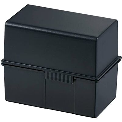 HAN Karteibox DIN A6 quer – innovatives, attraktives Design für 400 Karteikarten mit Stahlscharnier und Schnappverschluss, mit A-Z Register, schwarz, 976-K-13, 1 STÜCK HAN Karteibox DIN A6 quer – innovatives, attraktives Design für 400 Karteikarten mit Stahlscharnier und Schnappverschluss, mit A-Z Register, schwarz, 976-K-13, 1 STÜCK
