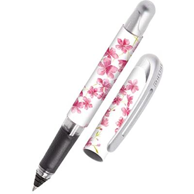 Online College Cherry Blossom Tintenroller mit Patrone, ergonomischer Rollerball für Rechtshänder und Linkshänder mit Kirsch-Design, inkl. Kombipatrone blau, made in Germany Online College Cherry Blossom Tintenroller mit Patrone, ergonomischer Rollerball für Rechtshänder und Linkshänder mit Kirsch-Design, inkl. Kombipatrone blau, made in Germany