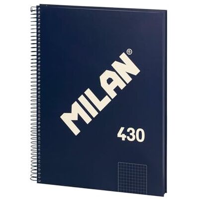 MILAN ® Notizbuch A4, Hardcover, kariert 5 x 5 mm, 80 Blatt, Papier 95 g/m², Serie 1918, blau MILAN ® Notizbuch A4, Hardcover, kariert 5 x 5 mm, 80 Blatt, Papier 95 g/m², Serie 1918, blau