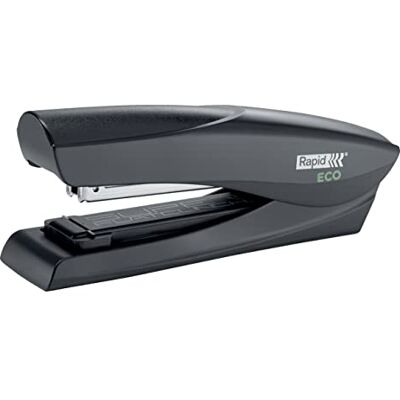 Rapid ECO Tacker, großes Heftgerät für zu Hause, Büro oder Schule Bis 25 Blatt; patentierter SuperFlatClinch-Technologie; für 24/6 & 26/6 Klammern Rapid ECO Tacker, großes Heftgerät für zu Hause, Büro oder Schule Bis 25 Blatt; patentierter SuperFlatClinch-Technologie; für 24/6 & 26/6 Klammern