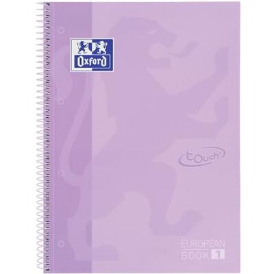 Oxford A4 European Book 1, kariert, 160 Seiten mit farbigen Rändern, Touch Hardcover, mit Whiteboard, pastell lila Oxford A4 European Book 1, kariert, 160 Seiten mit farbigen Rändern, Touch Hardcover, mit Whiteboard, pastell lila