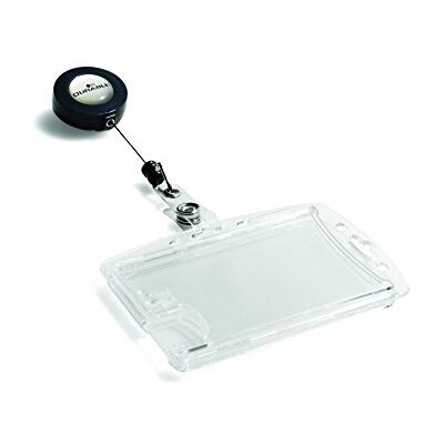 Durable Doppelbox mit Jojo für 2 Betriebs-/Sicherheitsausweise, 10 Stück, transparent, 822419 Durable Doppelbox mit Jojo für 2 Betriebs-/Sicherheitsausweise, 10 Stück, transparent, 822419