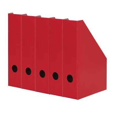 LANDRÉ Stehsammler A4, aus stabilem Karton, 7cm breit, rot, 5 Stück LANDRÉ Stehsammler A4, aus stabilem Karton, 7cm breit, rot, 5 Stück