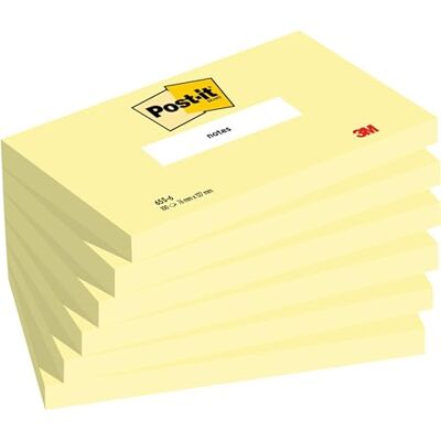 Post-it Notes Canary Yellow – 6 Blöcke (76 x 127 mm, 100 Blatt pro Block) – Selbstklebende Notizzettel für Notizen, To-do-Listen und Erinnerungen Post-it Notes Canary Yellow – 6 Blöcke (76 x 127 mm, 100 Blatt pro Block) – Selbstklebende Notizzettel für Notizen, To-do-Listen und Erinnerungen