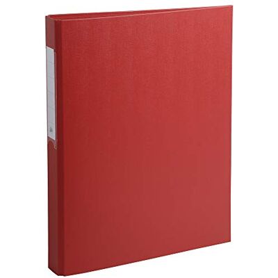 Exacompta 54385E Ringbuch 2 Ringe Füllhöhe 25mm, Rücken 40mm, aufgeklebtes Rückenschild, für DIN A4 Kunststoffbezug aussen und innen, rot Exacompta 54385E Ringbuch 2 Ringe Füllhöhe 25mm, Rücken 40mm, aufgeklebtes Rückenschild, für DIN A4 Kunststoffbezug aussen und innen, rot