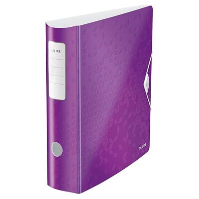 Leitz Qualitäts-Ordner 180° Active WOW, A4, Breit, Abgerundeter Rücken, 8,2 cm breit, Gummibandverschluss, Leichtes Polyfoam, Plastik-Ordner, WOW Serie, Violett, 11060062 Leitz Qualitäts-Ordner 180° Active WOW, A4, Breit, Abgerundeter Rücken, 8,2 cm breit, Gummibandverschluss, Leichtes Polyfoam, Plastik-Ordner, WOW Serie, Violett, 11060062