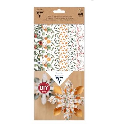 Clairefontaine 95868C Kreativset für Erwachsene, 6 dekorative Sternen aus Papier (160g) zum Basteln, ideal als DIY-Projekt in der Weihnachtszeit, 1 Set Clairefontaine 95868C Kreativset für Erwachsene, 6 dekorative Sternen aus Papier (160g) zum Basteln, ideal als DIY-Projekt in der Weihnachtszeit, 1 Set