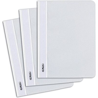 Herlitz Schnellhefter A5, Kunststoff, weiß, 10 Stück Herlitz Schnellhefter A5, Kunststoff, weiß, 10 Stück